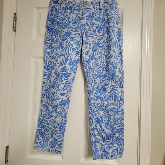 Lilly Pulitzer Sadie Stretch Crop Chino Pants Size 8. - Picture 4 of 11